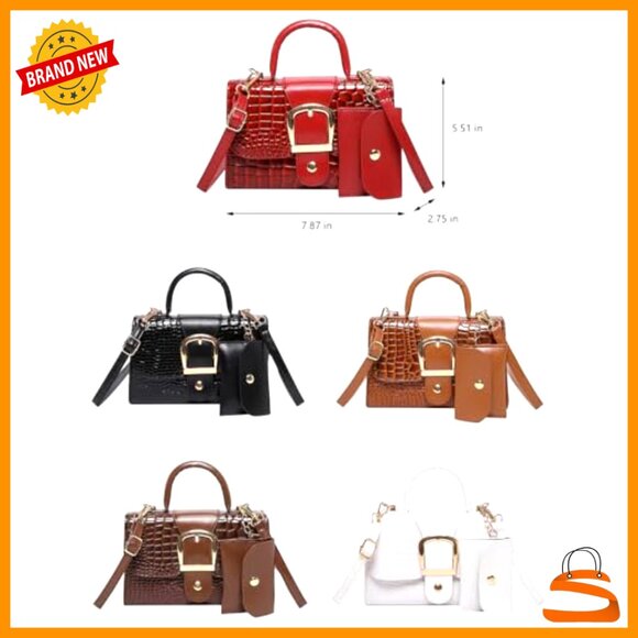 Flap over top handle mini crossbody – HANDBAG REPUBLIC Small PU Leather Crossbody Bag with Top Handle, Mini Purse for Daily Use